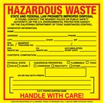 Custom Hazardous Waste Decal - California State - 6 x 6