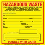 Custom Hazardous Waste Decal - New Jersey State - 6 x 6