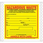 Pin Fed HazMat Labels - New Jersey State Regulated 6 x 6