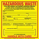 Custom Exterior HazMat Decals - Hazardous Waste 6 x 6