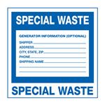 Assorted HazWaste Labels - Special Waste 6 x 6