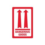 Red Double Arrow - Dangerous Goods - Small - 3 x 4 1/2