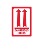 Red Double Arrow - Dangerous Goods - 3 x 4 1/2