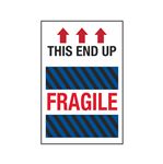 This End Up - Fragile (Blue/Black Stripes) 4 x 6