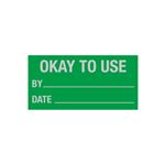 Okay To Use - Write-On Decal