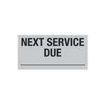 Next Service Due - Write-On Decal