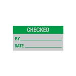 Maintenance Decal - Checked By/Date - 1 x 2