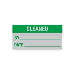 Maintenance Decal - Cleaned By/Date - 1 x 2