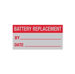 Maintenance Decal - Battery Replacement By/Date 1 x 2