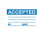 Stock Instruction Tags - Accepted 2 7/8 x 5 3/4