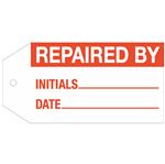 Stock Instruction Tags - Repaired By 2 7/8  x 5 3/4
