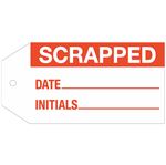 Stock Instruction Tags - Scrapped 2 7/8 x  5 3/4