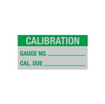 Calibration Decal - Calibration GaugeNo./Cal.Due - 1 x 2