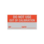 Calibration Decal - DoNotUse/OutOfCal. By/Date - 1 x 2