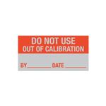 Do Not Use/Out of Calibration - Write-On Decal