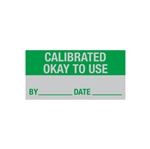 Calibration Decal - Calibrated Okay To Use By/Date - 1 x 2