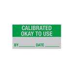 Calibrated Okay To Use - Write-On Decal