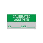 Calibration Decal - Calibrated Accepted By/Date - 1 x 2