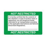 Not Restricted - Label