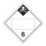 Class 6 - Inhalation Hazard Blank - Tagboard 10 3/4 x 10 3/4