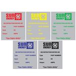 Custom Printed All Weather Decals - One Color 1/2" x 1 3/4"