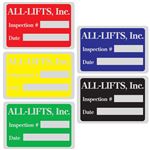Custom Printed All Weather Decals - One Color 1" x 1 1/2"