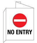 No Entry with Symbol 3D Wall Sign 8"x14"