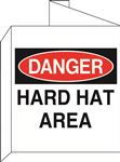 3D Danger Hard Hat Area Wall Sign 8x14