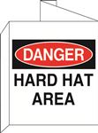 Danger Hard Hat Area 3D Wall Sign 8"x14"