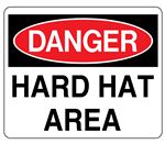3D Danger Hard Hat Area Wall Sign 8x14