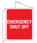 Emergency Shut Off 3D Wall Sign 8"x14"