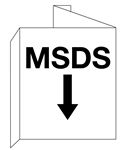 3D MSDS Wall Sign with Down Arrow Symbol 8x14