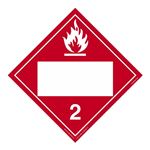 Class 2 - Flammable Gas Blank - Poly Blend 10 3/4 x 10 3/4