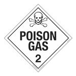 Class 2 - Poison Gas Worded Placard