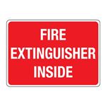 Fire Extinguisher Inside - Vinyl Marker - 10 x 14