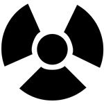 NFPA Fire Hazard ID System 4" PK/10 Radioactive Symbol