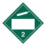 Class 2 Non-Flammable Gas - Blank Removable Adhesive Vinyl 10 3/4 Placard