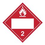 Class 2 - Flammable Gas - Removable Adhesive 10 3/4 x 10 3/4