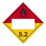 Class 5.2 - Organic Peroxide - Rem. Adhesive 10 3/4 x 10 3/4