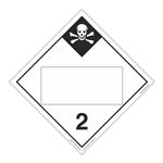 Class 2 Inhalation Hazard Permanent Adhesive 10 3/4 x 10 3/4