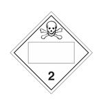 Class 2 Poison/Toxic Gas Perm Adhesive 10 3/4 x 10 3/4