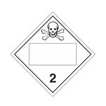 Class 2 Poison/Toxic Gas Perm Adhesive 10 3/4 x 10 3/4