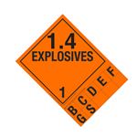 Class 1 Explosives Placard - 1.4 Handy Tab