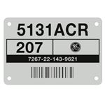 Aluminum Barcoded ID Plates - Custom - 2.90 x 2.00