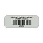 Aluminum Barcoded ID Plates - Custom - .50 x 1.40