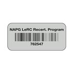 Aluminum Barcoded ID Plates - Custom - .75 x 1.60