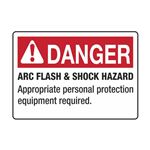 Danger Arc Flash and Shock Hazard - 3 1/2 x 5