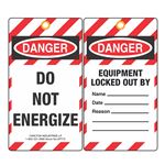 Danger Do Not Energize Tag