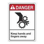 ANSI Keep Hands and Fingers Away Sign
