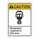 ANSI Respirator Required In This Area Sign